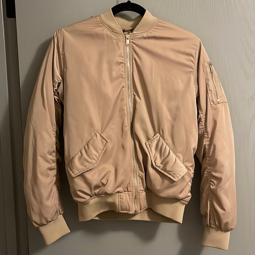 Tan h&m bomber jacket